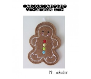 Anhänger ITH - Lebkuchenmann Gingerbread Christmas